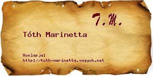 Tóth Marinetta névjegykártya