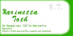 marinetta toth business card